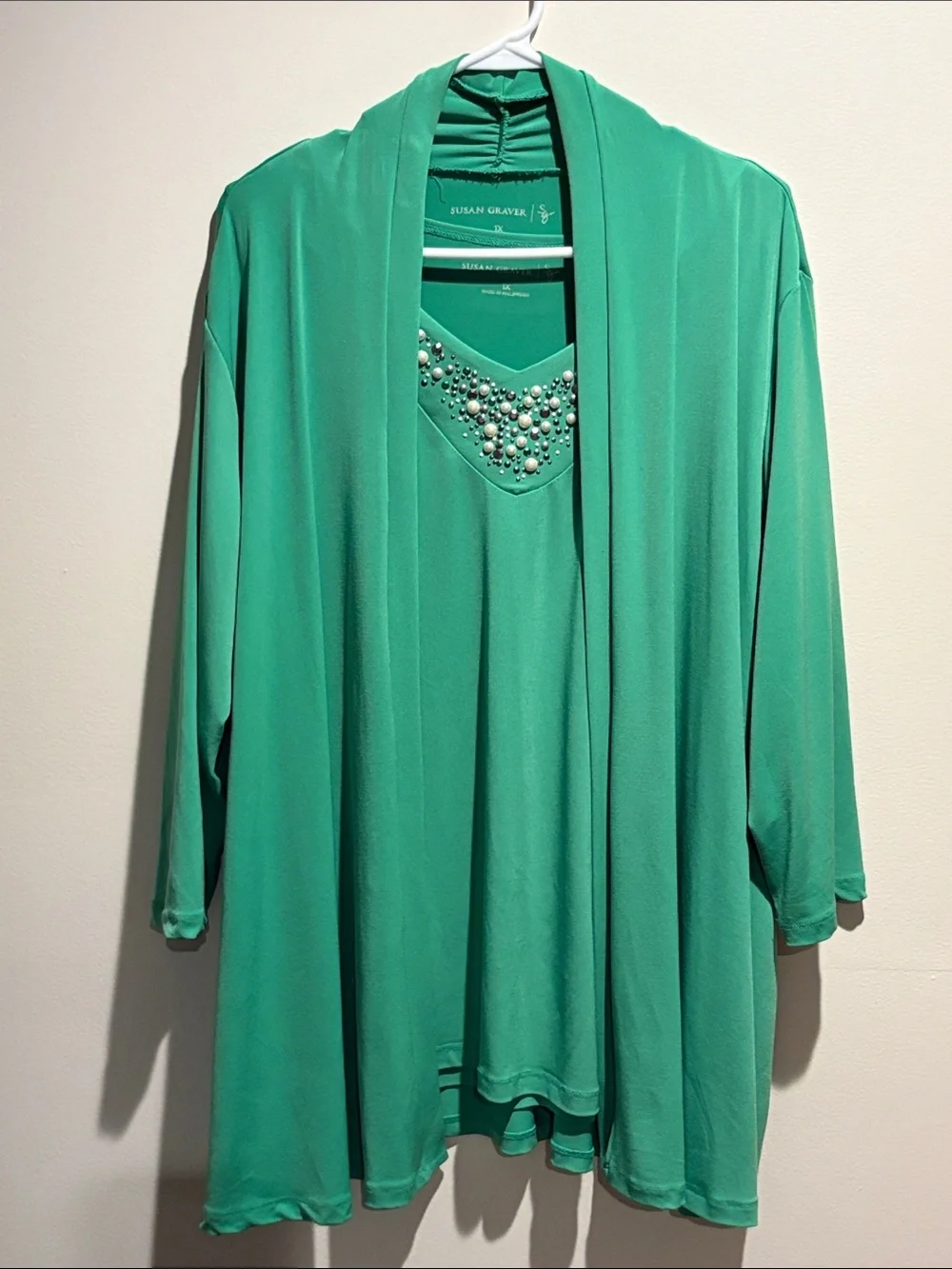 Susan Graver 1X Tank and Cardigan Set